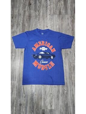 General Motors American Muscle Blue T-Shirt Kids Size 14/16 Graphic Tee